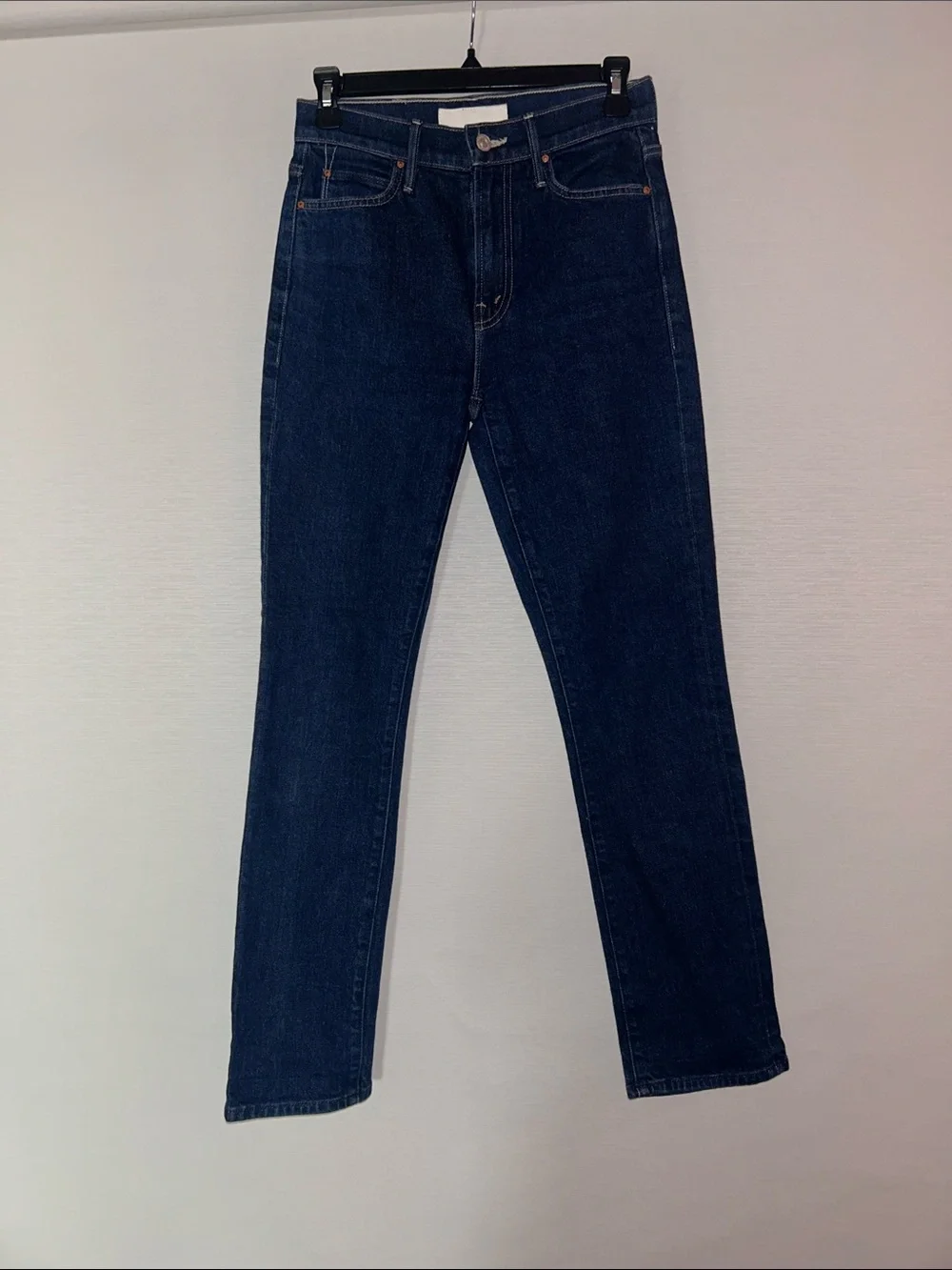 Mother Dark Blue Slim Straight Jeans